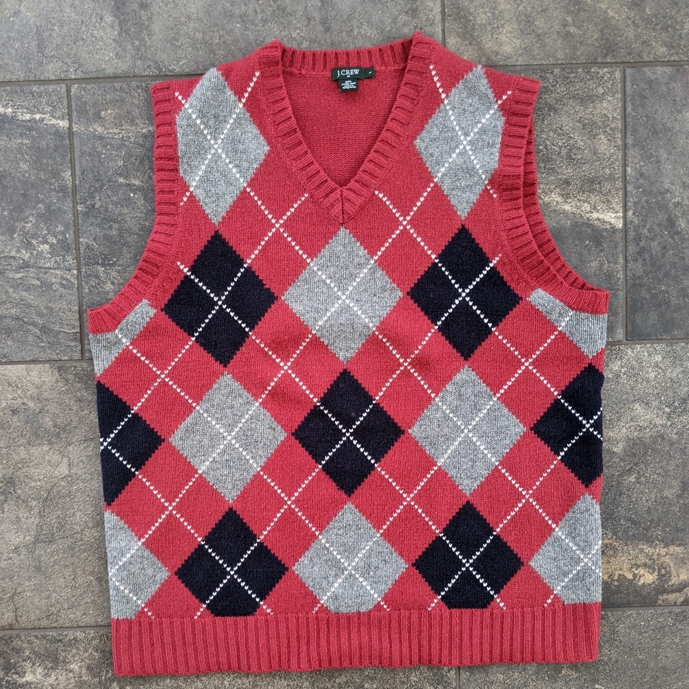 J. Crew argyle sweater vest